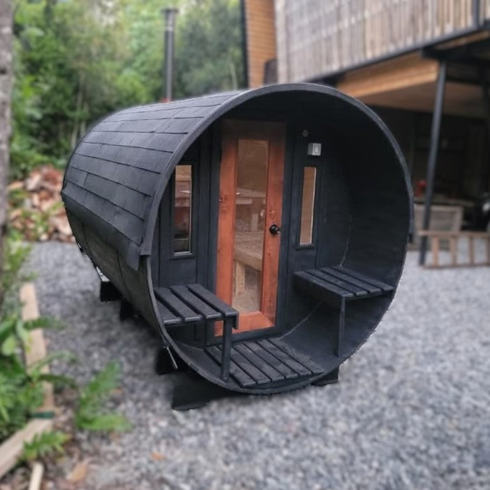 š„ Sauna Barril Itata con Antesala ā Modelos 4 y 6 Personas