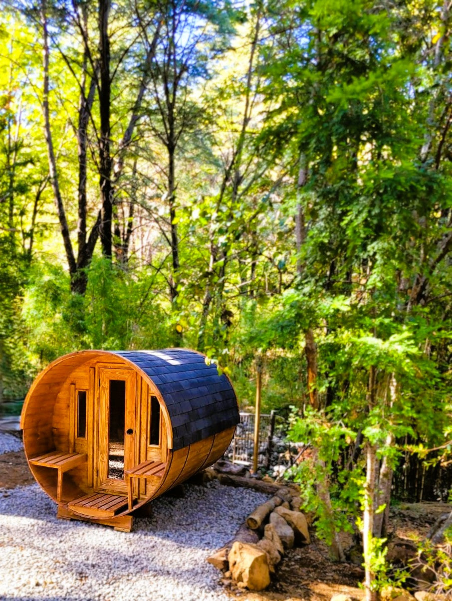 š„ Sauna Barril Itata con Antesala ā Modelos 4 y 6 Personas