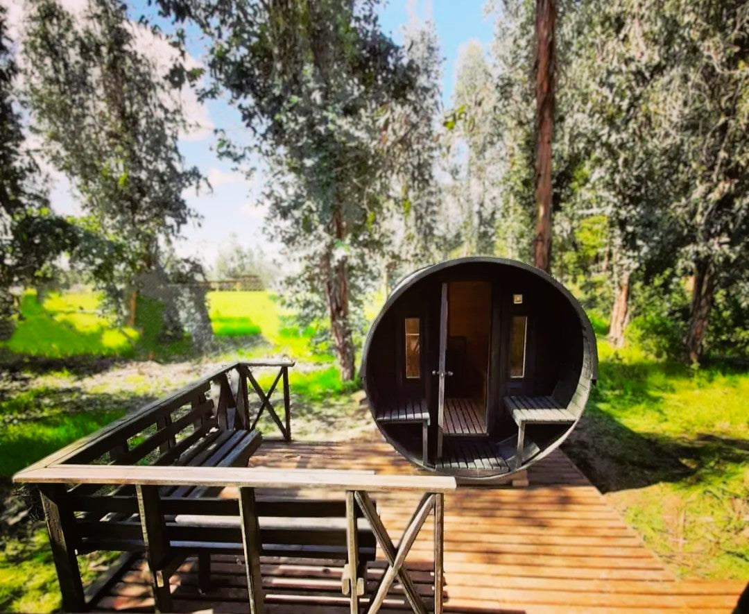 š„ Sauna Barril Itata con Antesala ā Modelos 4 y 6 Personas