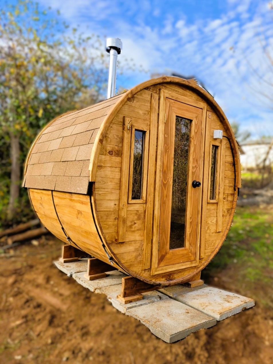 š„ Sauna Barril Cayumanqui Sin Antesala ā Modelos 4 y 6 Personas