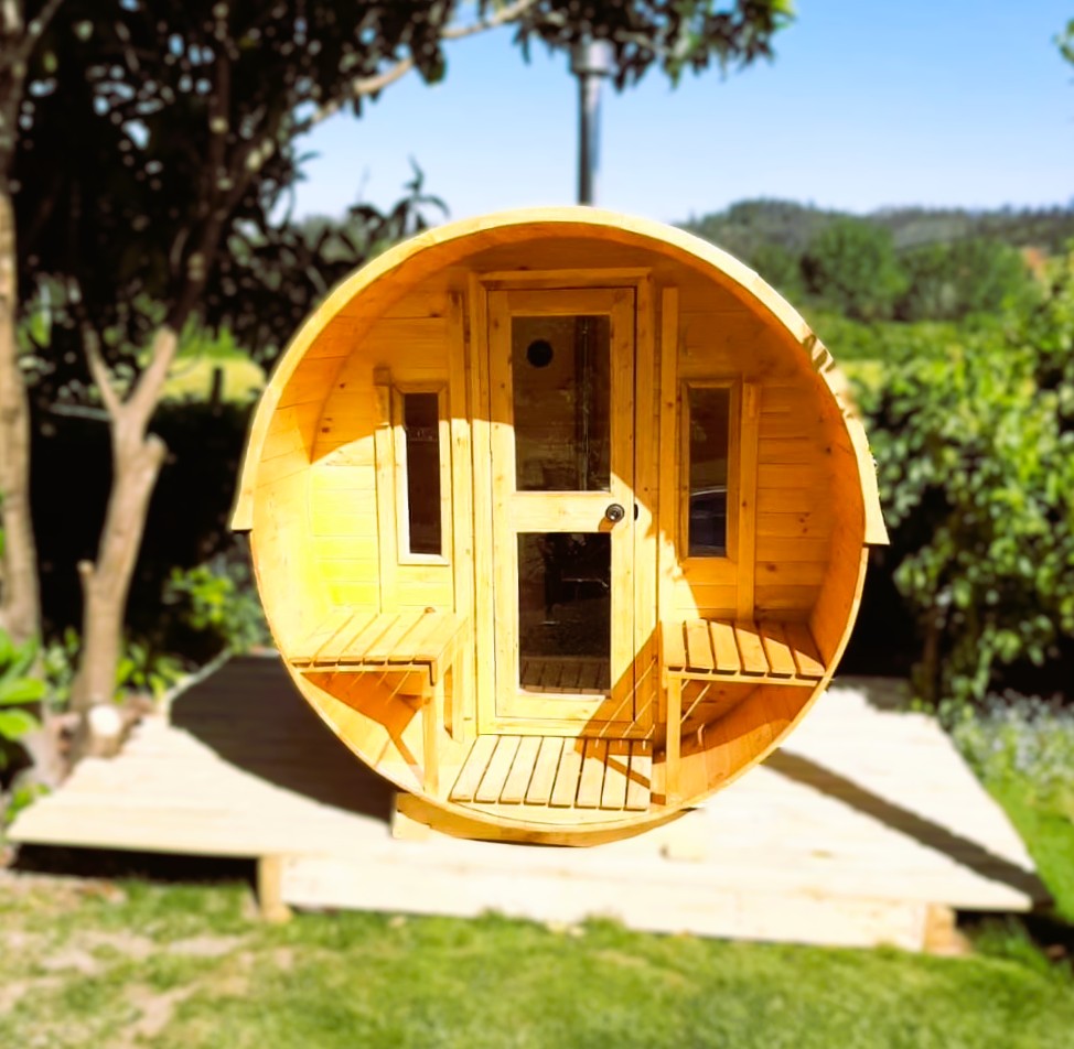 š„ Sauna Barril Itata con Antesala ā Modelos 4 y 6 Personas
