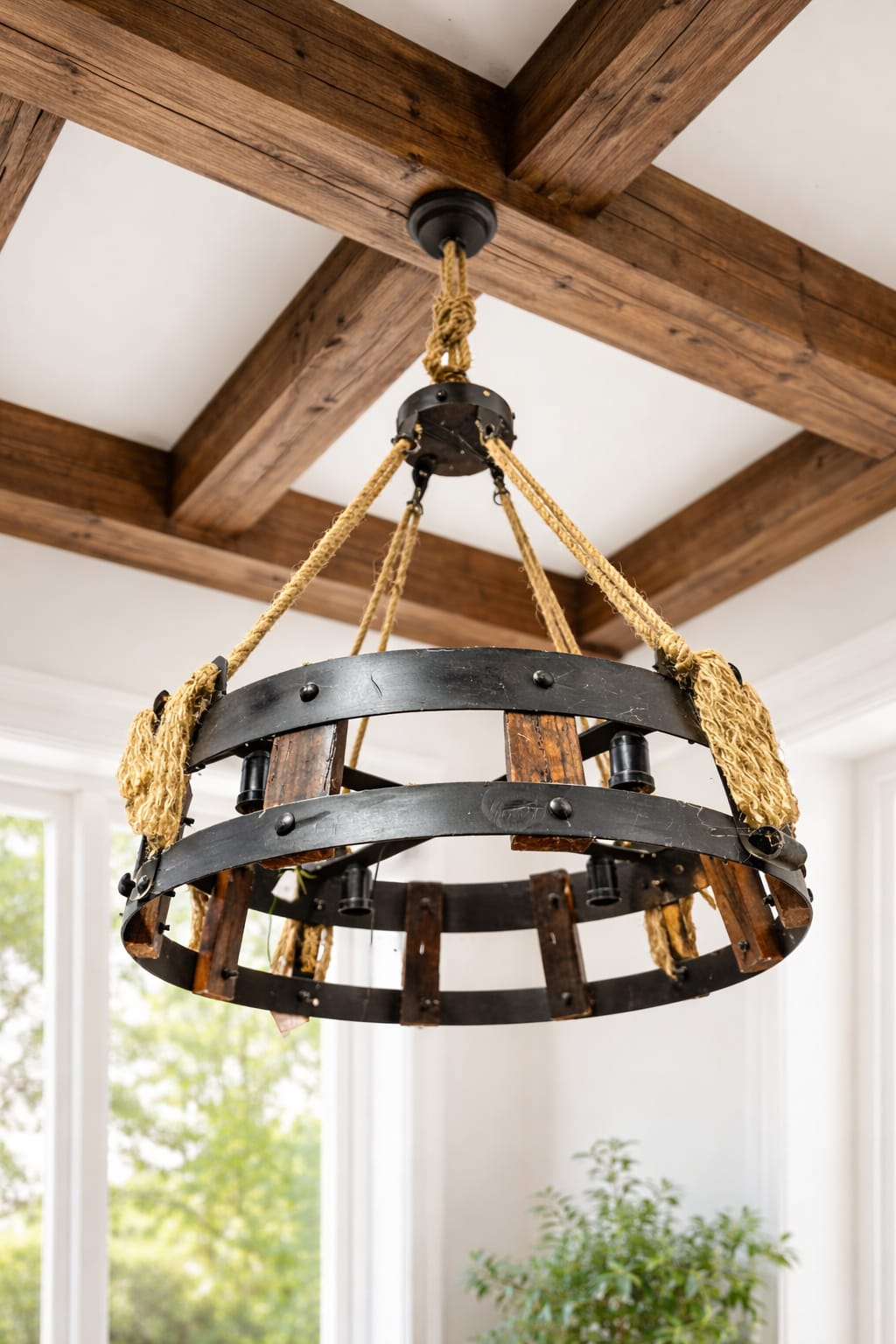 🌿 LÁMPARA COLGANTE 4 LUCES