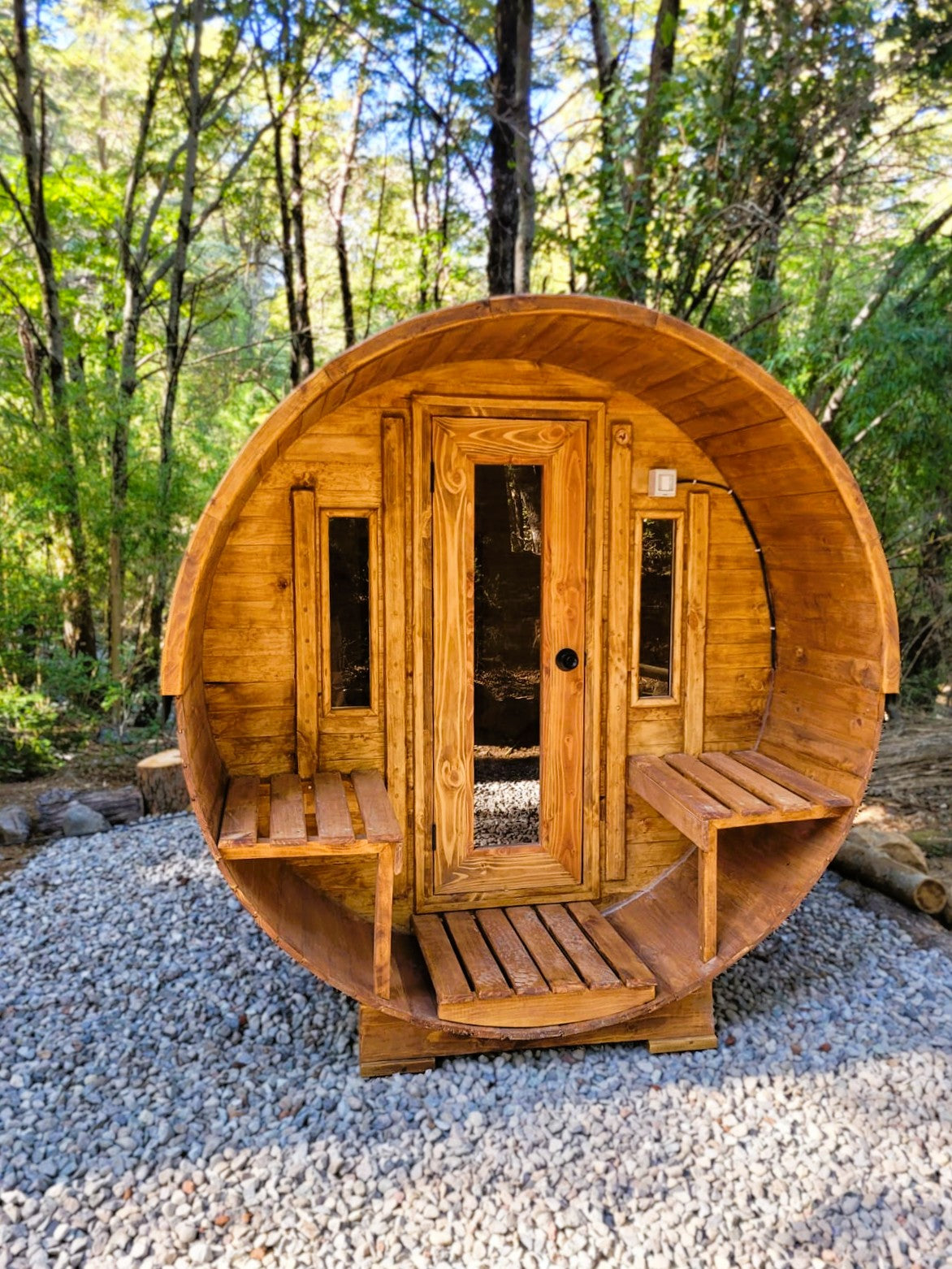 🔥 Sauna Barril Itata con Antesala – Modelos 4 y 6 Personas