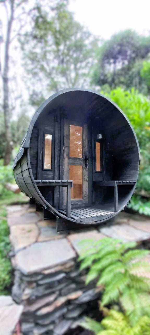 🔥 Sauna Barril Itata con Antesala – Modelos 4 y 6 Personas