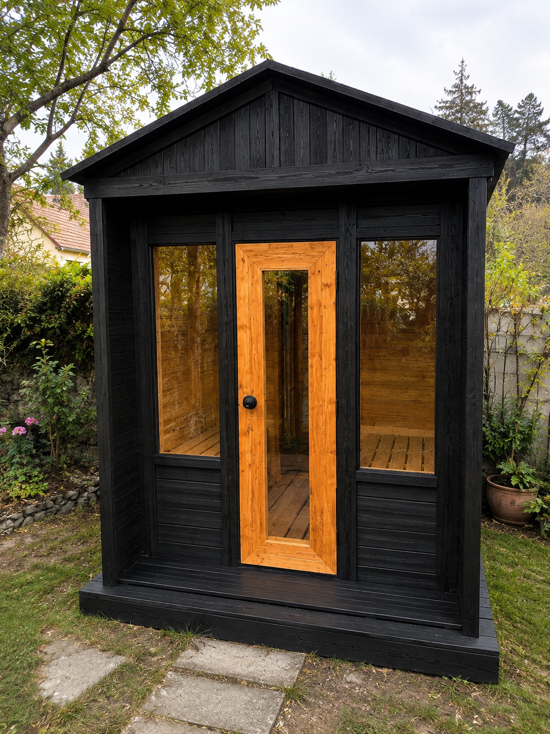 Sauna Exterior Modular Jardín – Diseño Canadiense