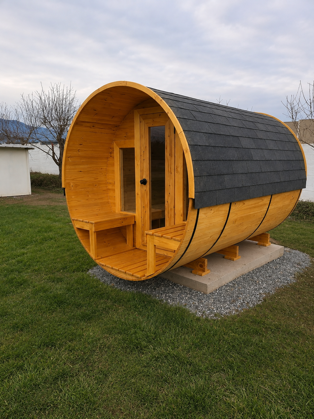 Sauna Clásico Barril con Antesala