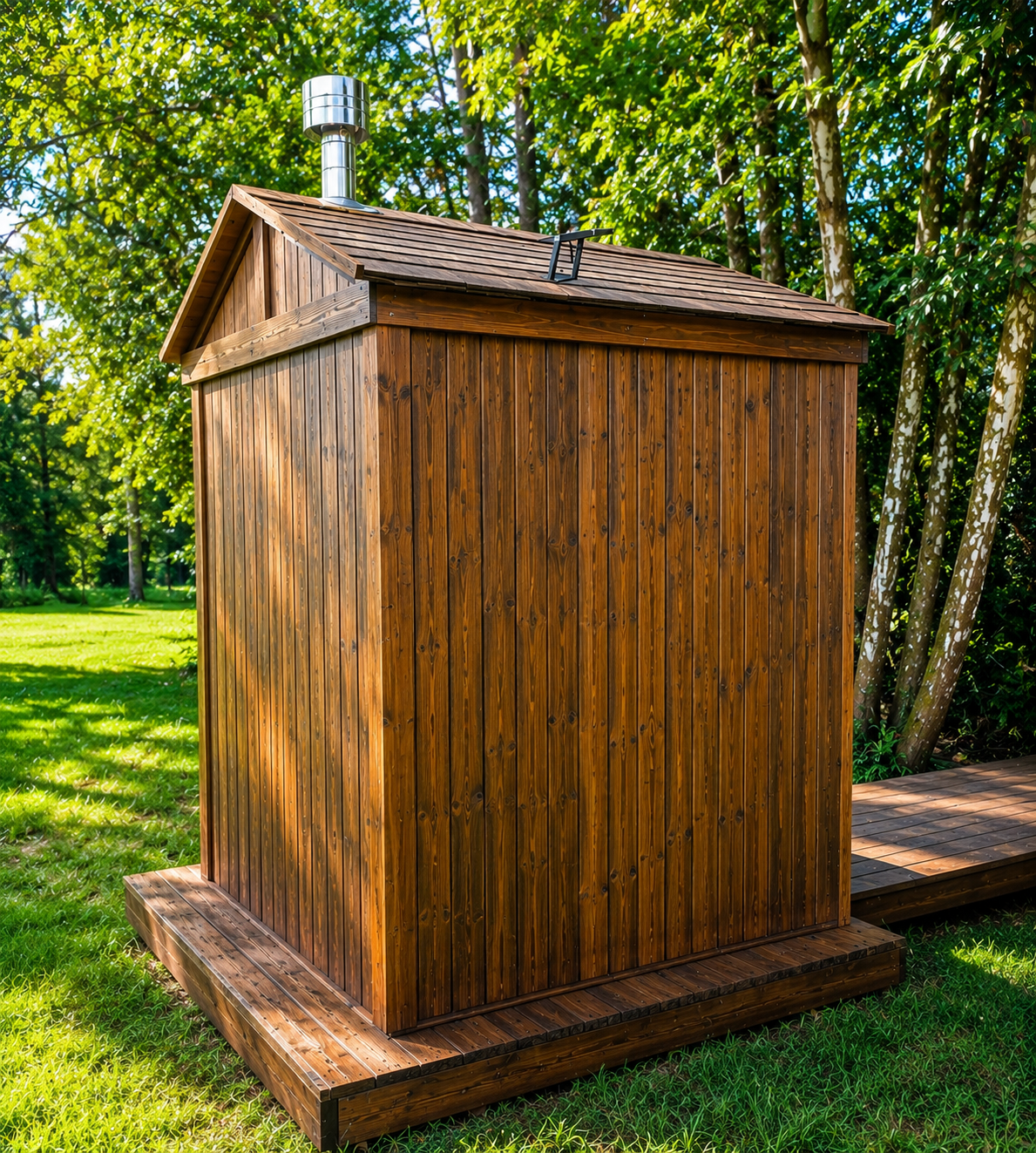 Sauna Exterior Modular Jardín – Diseño Canadiense