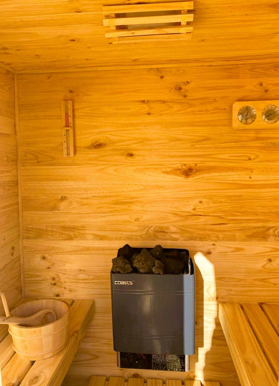 🔥 Sauna Exterior Modular Jardín – Diseño Canadiense