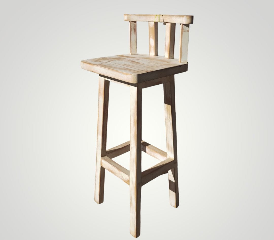 ✨TABURETES EN PINO NACIONAL CON RESPALDO