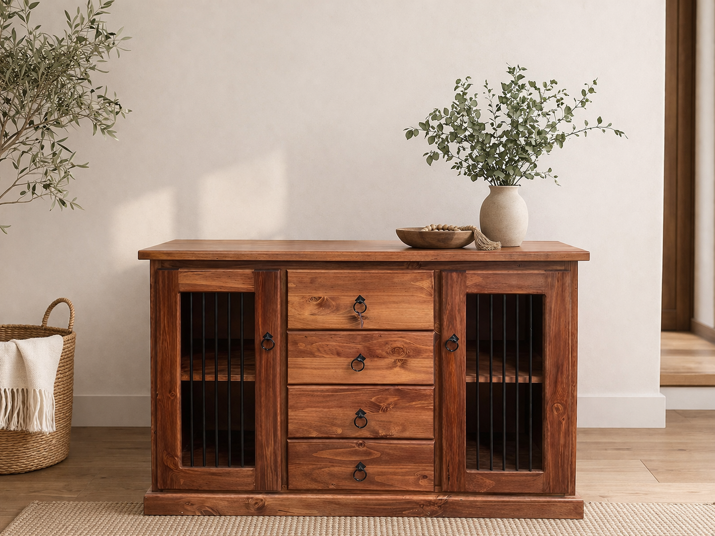 ✨ Rack en Pino Nacional Color Cherry