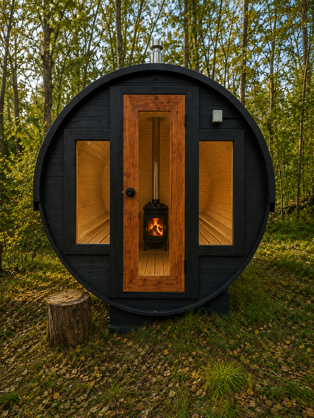 Sauna Clásico Barril Sin Antesala