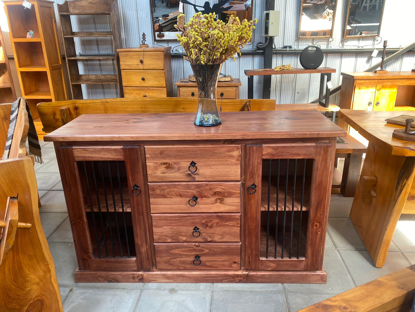 ✨ Rack en Pino Nacional Color Cherry