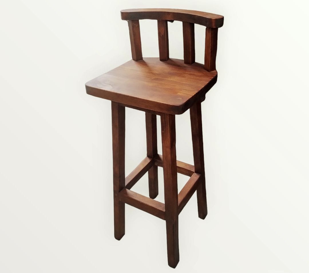 ✨TABURETES EN PINO NACIONAL CON RESPALDO